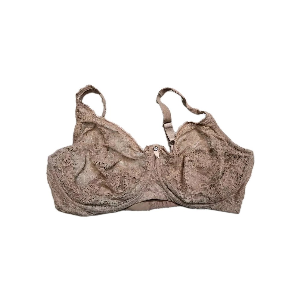 Bramour By Glamour  Full Figure Plus Size 42 F  Underwire Sheer Lace
